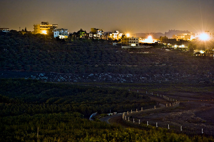 View from Metula, Israel, over the border to the village Deir Mimas, Lebanon