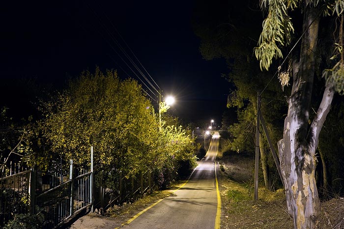 Strasse in Metula, Israel